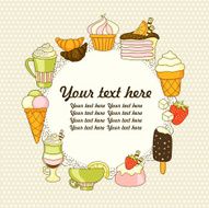 Background with sweets and place for text N2