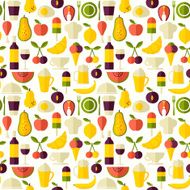 Seamless food background flat style