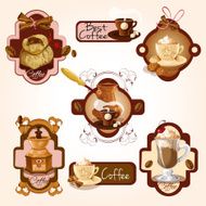 Coffee labels set N11