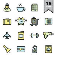 Hotel icons set N7