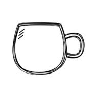 Vector of sketch doodle cup icon