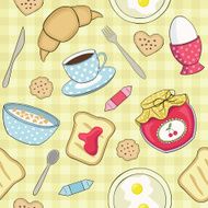 seamless vector breakfast pattern N4