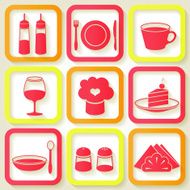 Set of 9 icons kitchen utensils N2