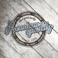 Vintage retro coffee vector labels on the old wood texture N15