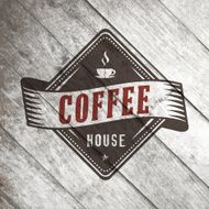 Vintage retro coffee vector labels on the old wood texture N18