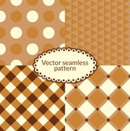 Set simple vector seamless pattern