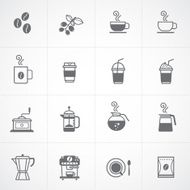 Coffee icons set vector N2