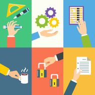 Business hands icons N7