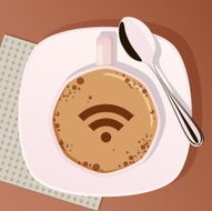 Cup of coffee with spoon