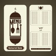 Restaurant menu design template N5