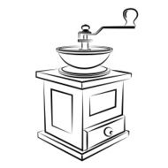 Vector drawing of the Coffee Grinder