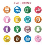 cafe long shadow icons