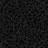 white coffee beans seamless pattern