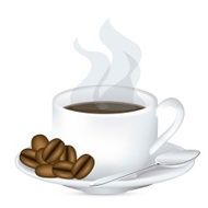 Cup of steaming coffee N9