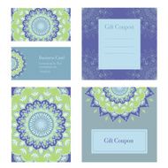 Mandala business set Business cards invitation sale coupon gift coupon N10