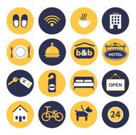 set of icons for hotel service