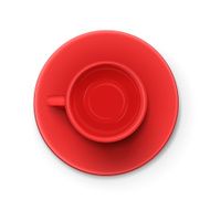 top view of an red elegant cup