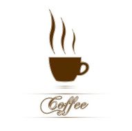 Coffee cup sign in white background Vector