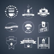 Vector set of coffee logos