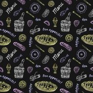 Food seamless hand drawn pattern N3