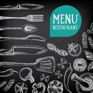 Chalkboard restaurant food menu N4