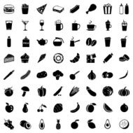 Vector Set of 64 Food Icons N5