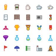 25 Icons in Material Design Color Palette set 13
