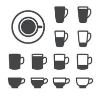 Cup vector set