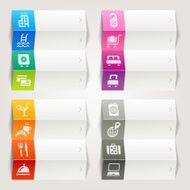 Rainbow - Hotel and Resort icons Navigation template