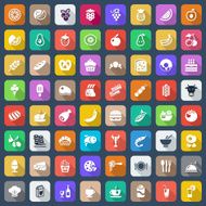 flat food iconset colorful