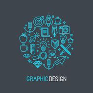 Vector linear graphic design concept