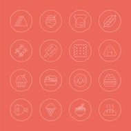 food line icon set N9