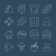 food line icon set N10