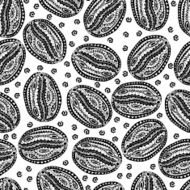 Coffee Theme Ethnic Seamless Pattern N15