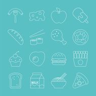 food line icon set N12