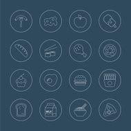 food line icon set N13