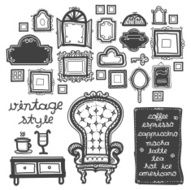 Vintage Chair with Picture Frame