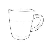 Vector sketch of cup N5