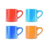 Ceramic mug various color Vector object
