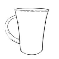 Vector sketch of cup N8