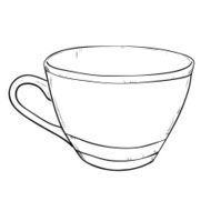 Vector sketch of cup N9