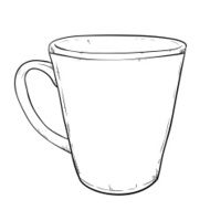 Vector sketch of cup N10