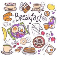 Breakfast icons set N2