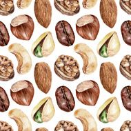 Seamless pattern with nuts N4
