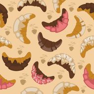 Seamless croissant background N2