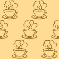 Background cup with a hot drink