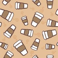 seamless coffee cup pattern N2