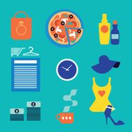 Web shopping vector elements