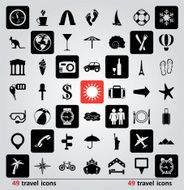 Vector travel icons N2