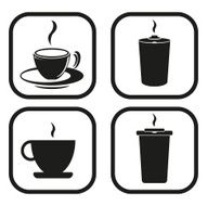 Coffee icon - four variations